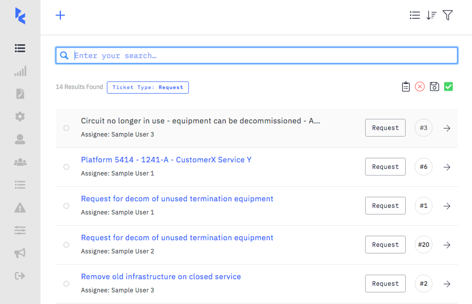 Screenshot of Resolve for Satellite Cease Management